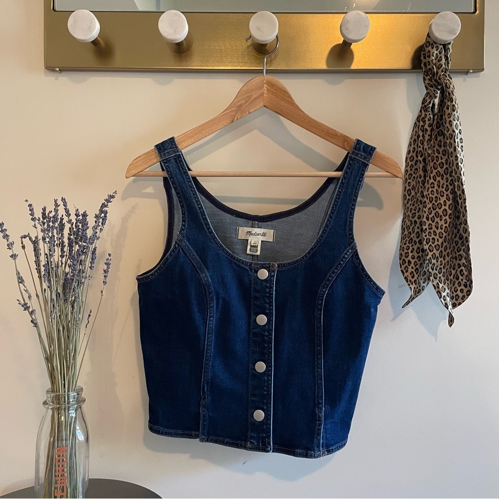 Madewell Dark Blue Denim Vest